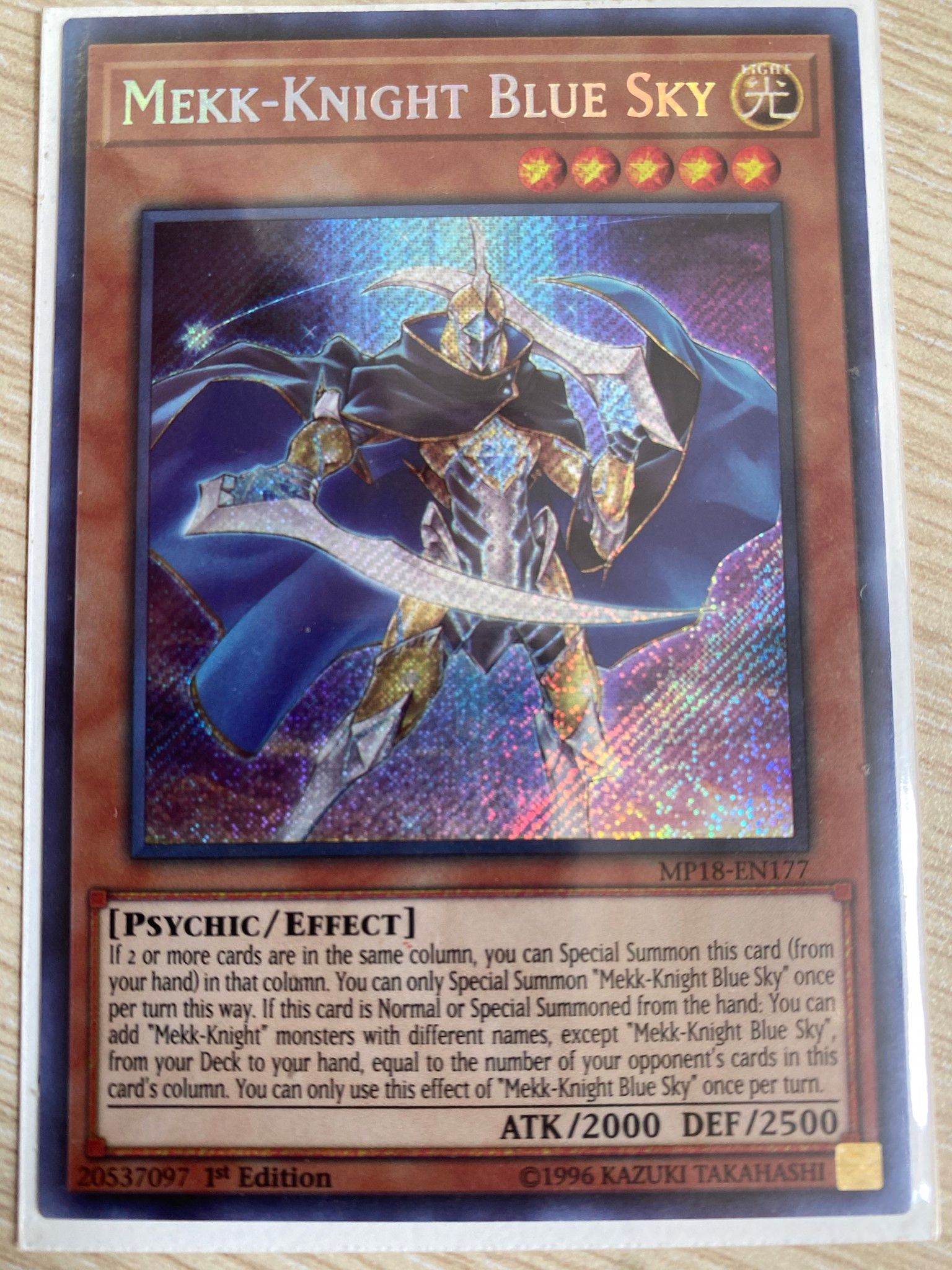 [ US ] Mekk-Knight Blue Sky - MP18-EN177 - Secret Rare