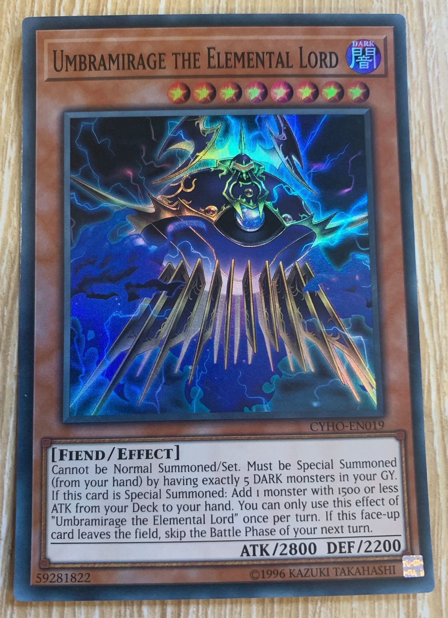 [ UK ] Umbramirage the Elemental Lord - CYHO-EN019 - Super Rare Unlimited Edition