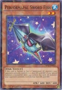 [ UK ] Performapal Sword Fish - SP15-EN014 - Shatterfoil Rare 1st Edition