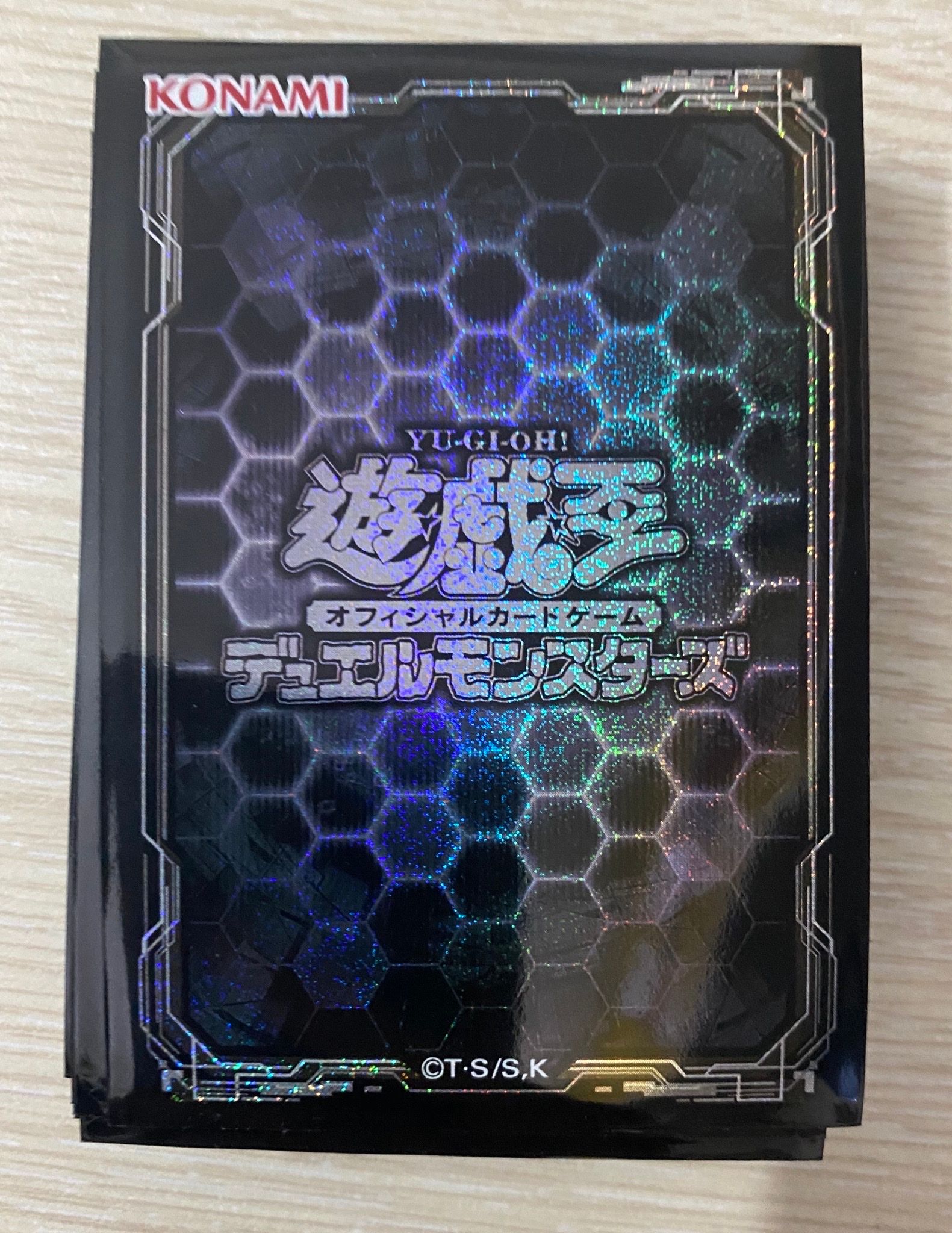 Bọc bài lẻ - Konami Yugioh offical sleeve - Black Hexagon - Used