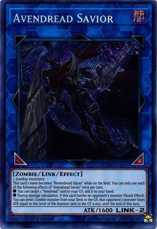 [ UK ] Avendread Savior - BLHR-EN045 - Secret Rare 1st Edition