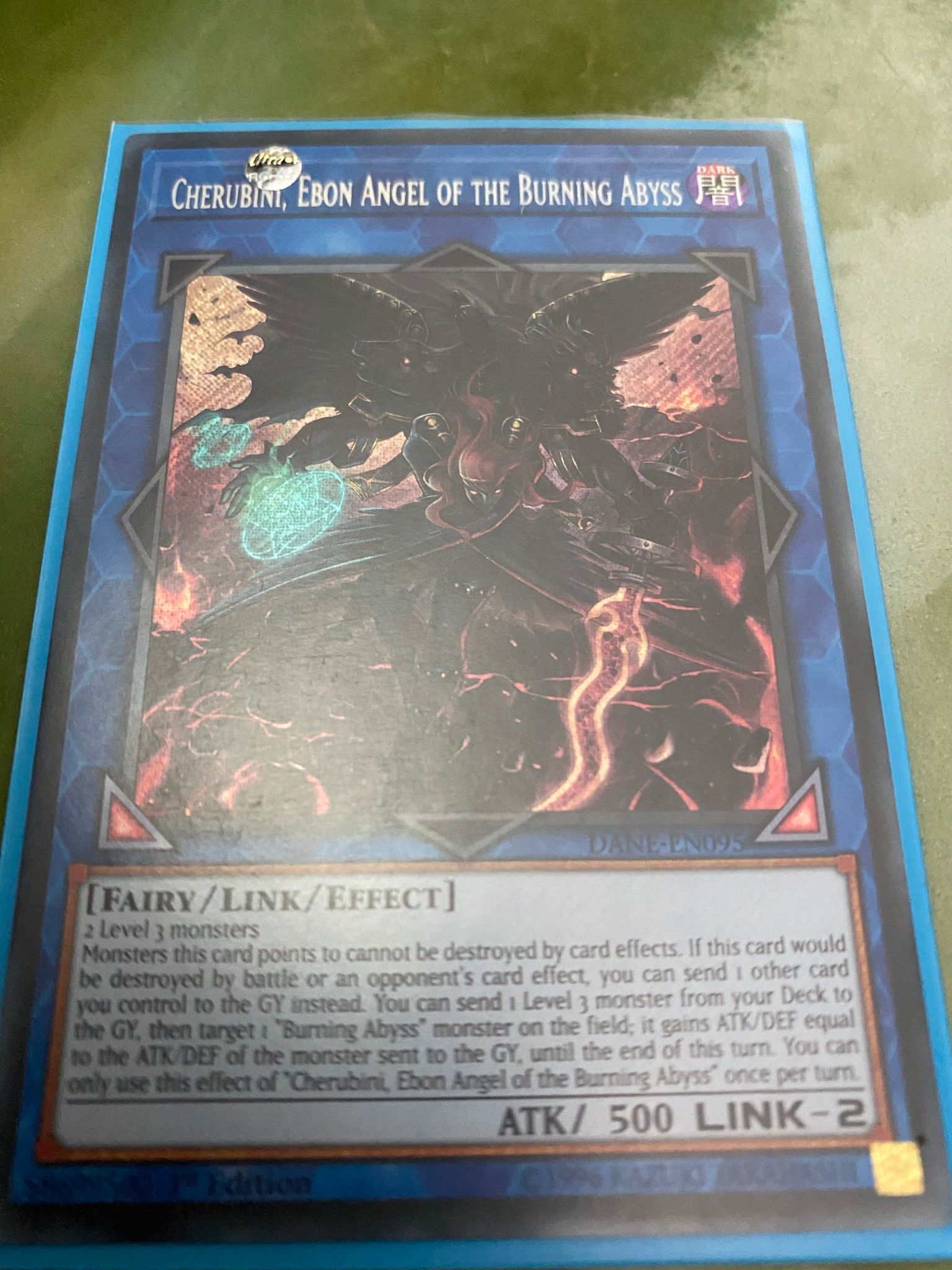 [ UK ] Cherubini, Ebon Angel of the Burning Abyss - DANE-EN095 - Secret Rare - 1st Edition