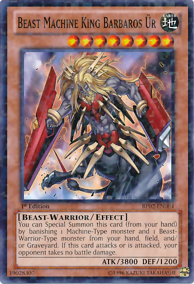 [ US ] Beast Machine King Barbaros Ur - BP02-EN084 - Mosaic Rare 1st Edition