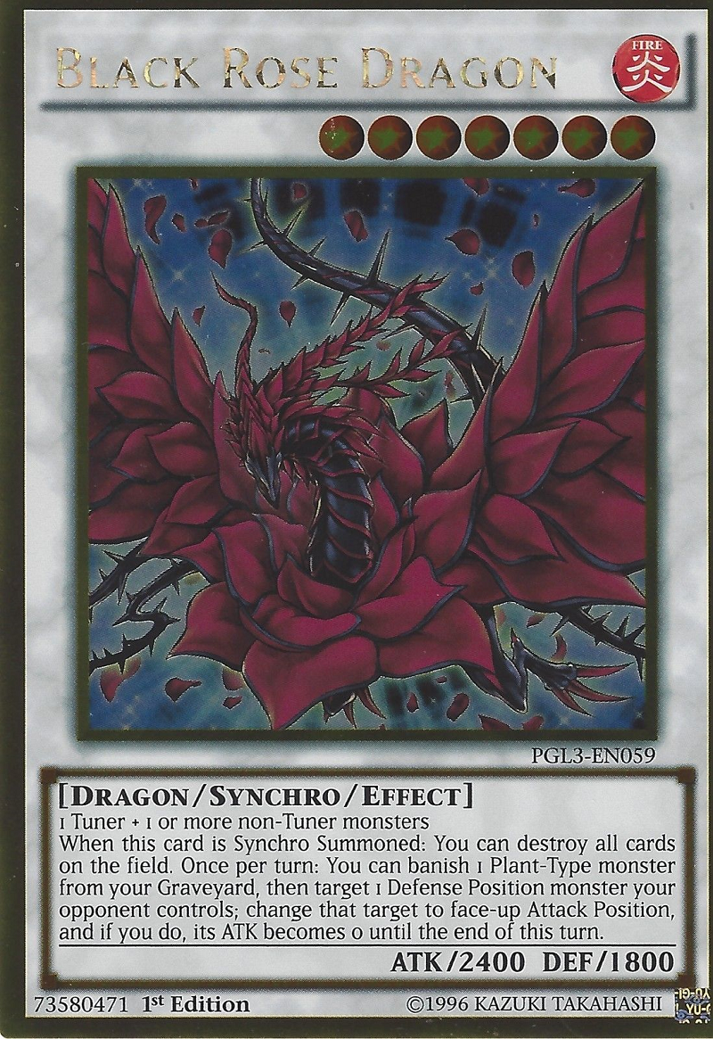 [ US ] Black Rose Dragon - PGL3-EN059 - Gold Rare - 1sr Edition