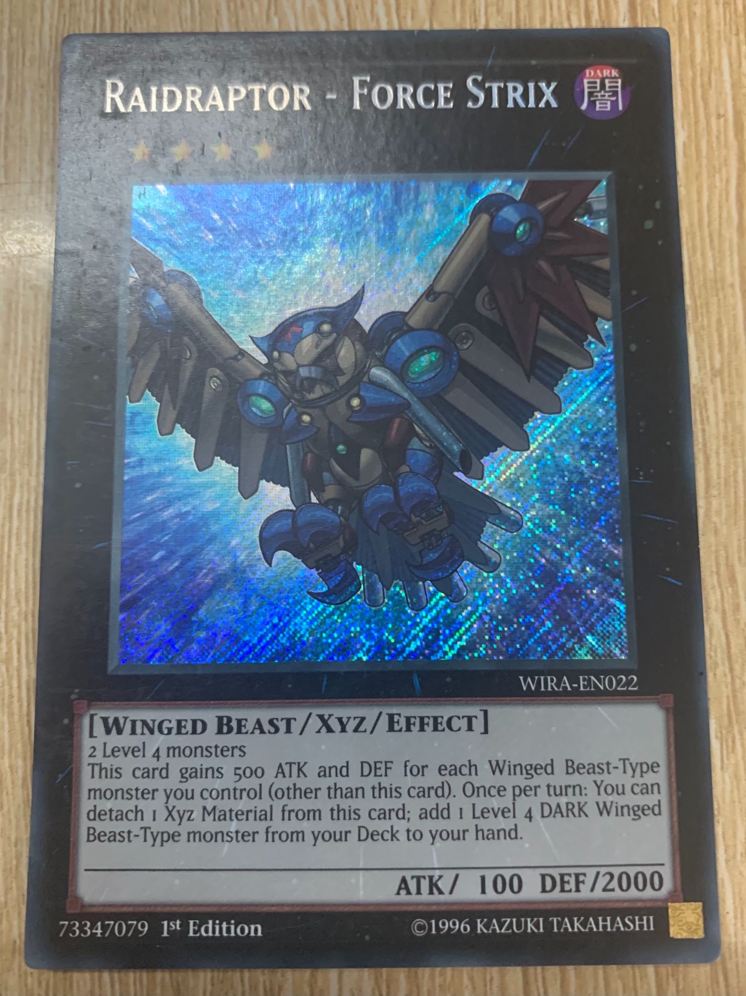 [ UK ] Raidraptor - Force Strix - WIRA-EN022 - Secret Rare 1st Edition - Played