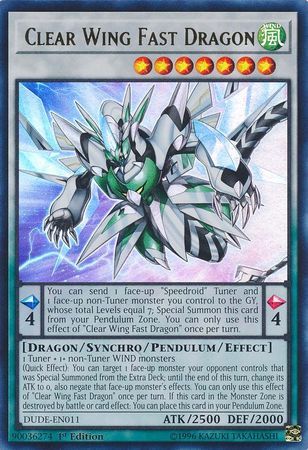 [ UK ] Clear Wing Fast Dragon - DUDE-EN011 - Ultra Rare 1st Edition