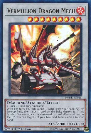 [ UK ] Vermillion Dragon Mech - DUDE-EN015 - Ultra Rare 1st Edition