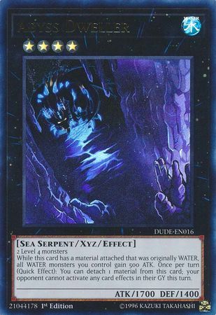 [ UK ] Abyss Dweller - DUDE-EN016 - Ultra Rare 1st Edition