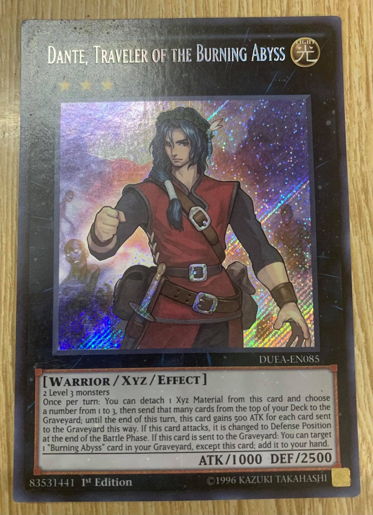 [ US ] Dante, Traveler of the Burning Abyss - DUEA-EN085 - Secret Rare 1st Edition - Played