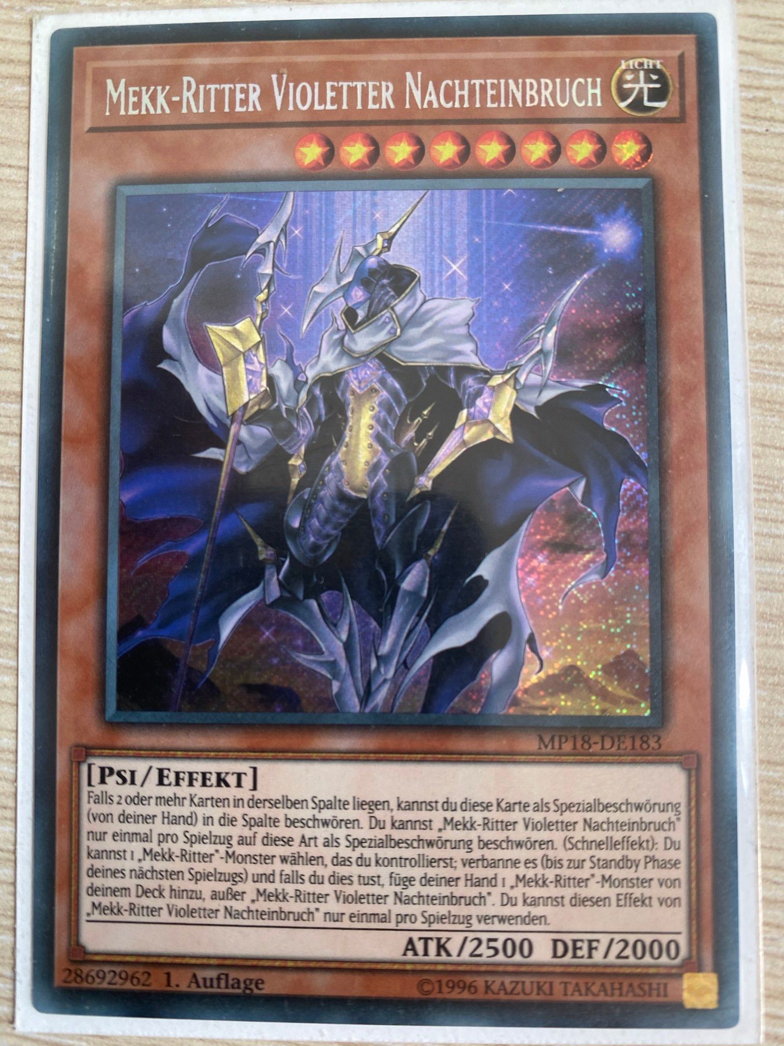 [ DE ] Mekk-Knight Purple Nightfall - MP18-DE183 - Secret Rare