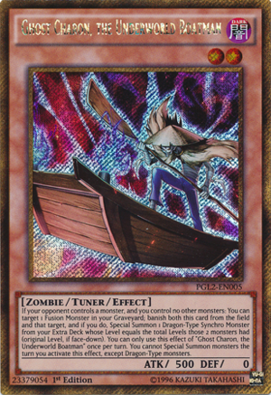 [ US ] Ghost Charon, the Underworld Boatman - PGL2-EN005 - Gold Secret Rare 1st Edition