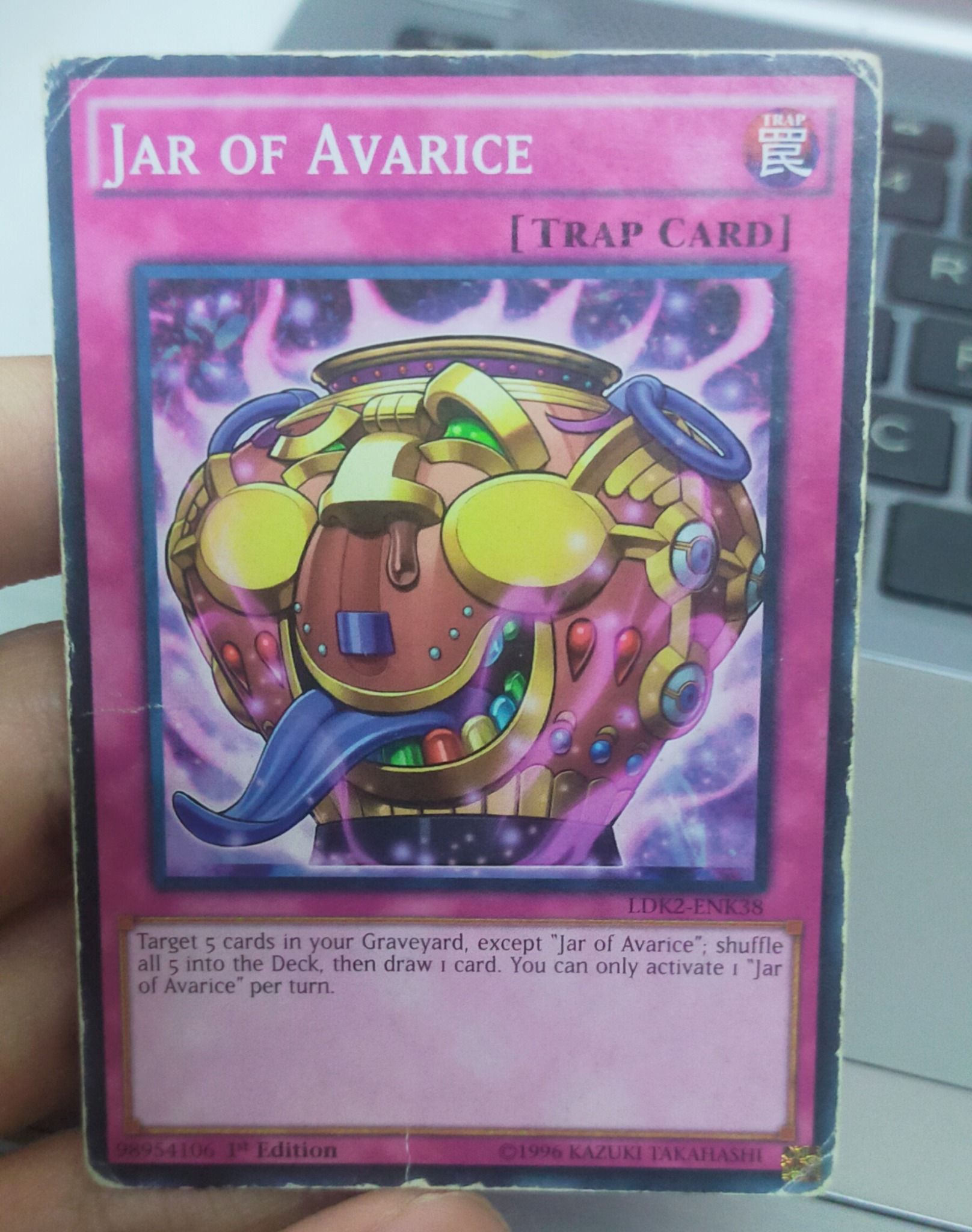 [ US ] Jar of Avarice - LDK2-ENK38 - Common 1st Edition - Damage