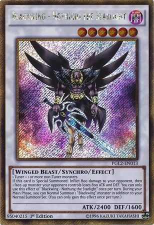 [ US ] Blackwing - Nothung the Starlight - PGL2-EN013 - Gold Secret Rare 1st Edition