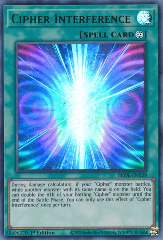 [ UK ] Cipher Interference - BROL-EN039 - Ultra Rare 1st Edition