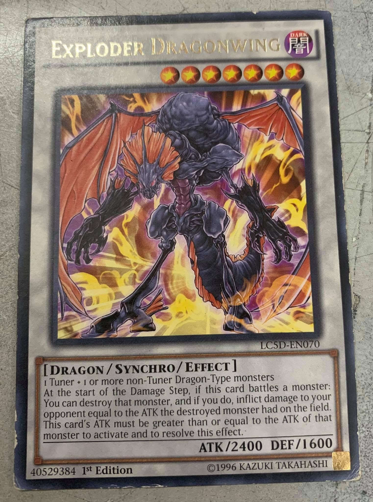 [ UK ] Exploder Dragonwing - LC5D-EN070 - Rare 1st Edition - Played