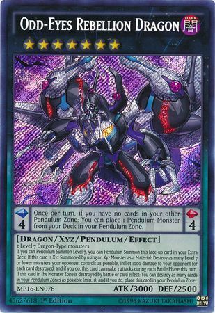 [ UK ] Odd-Eyes Rebellion Dragon - MP16-EN078 - Secret Rare 1st Edition