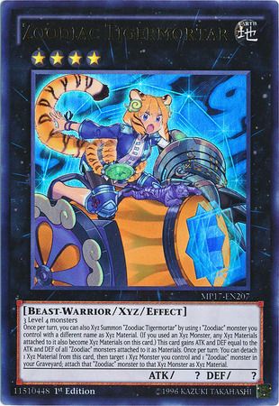 [ UK ] Zoodiac Tigermortar - MP17-EN207 - Ultra Rare 1st Edition