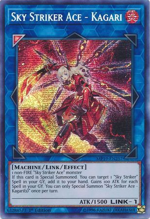 [ UK ] Sky Striker Ace - Kagari - MP19-EN257 - Prismatic Secret Rare 1st Edition