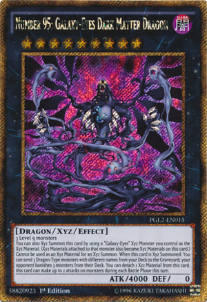 [ US ] Number 95 - Galaxy-Eyes Dark Master Dragon - PGL2 - EN015 - Gold Secret