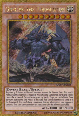 [ US ] Obelisk the Tormentor - MVPC-EN001 - Gold Secret Rare Limited Edition