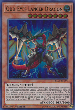 [ UK ] Odd-Eyes Lancer Dragon - BLLR-EN001 - Ultra Rare 1st Edition