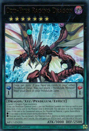 [ US ] Odd-Eyes Raging Dragon MP17-EN205 Ultra Rare 1st edition