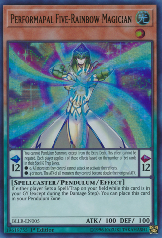 [ US ] Performapal Five-Rainbow Magician - BLLR-EN005 - Ultra Rare - 1st Edition