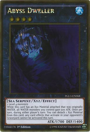 [ UK ] Abyss Dweller - PGL3-EN068 - Gold Rare -1st Edition