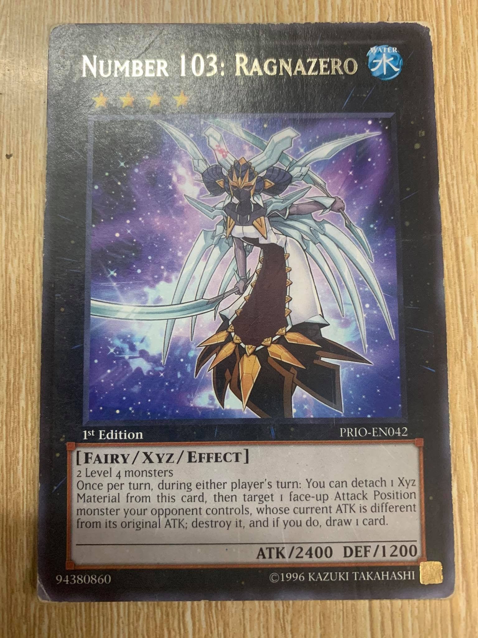 [ US ] Number 103: Ragnazero - PRIO-EN042 - Rare 1st Edition - Damaged