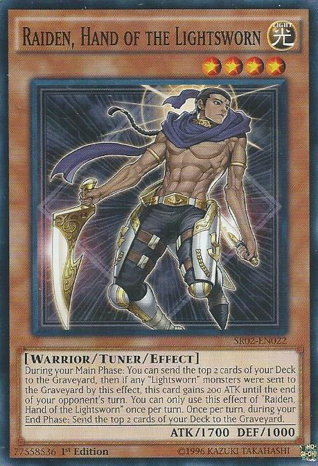 [ US ] Raiden, Hand Of The Lightsworn - SDLI-EN003 - Super Rare 1st Edition