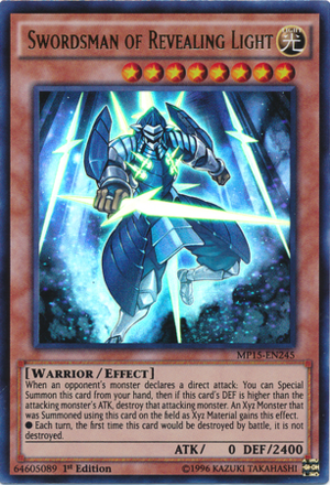 [ UK ] Swordsman of Revealing Light - MP15-EN245 - Ultra Rare 1st Edition