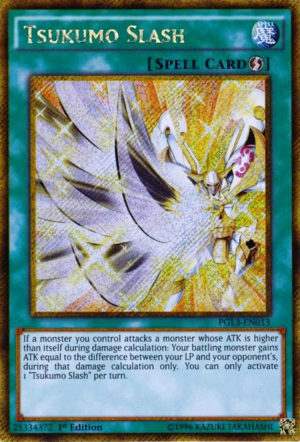 [ UK ] Tsukumo Slash - PGL3-EN013 - Gold Secret Rare 1st Edition