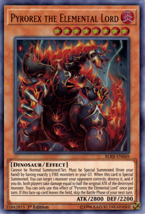 [ UK ] Pyrorex the Elemental Lord - BLRR-EN069 - Ultra Rare 1st Edition