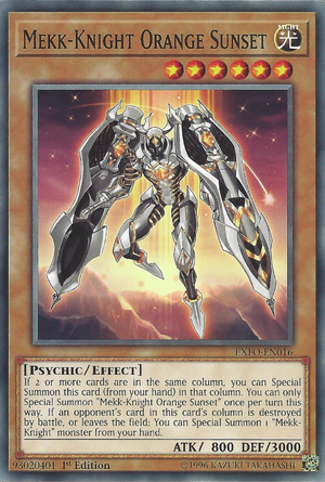 [ UK ] Mekk-Knight Orange Sunset - EXFO-EN016 - Common 1st Edition