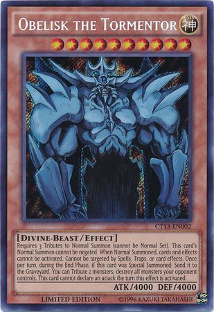 [ US ] Obelisk the Tormentor - CT13-EN002 - Secret Rare Limited Edition