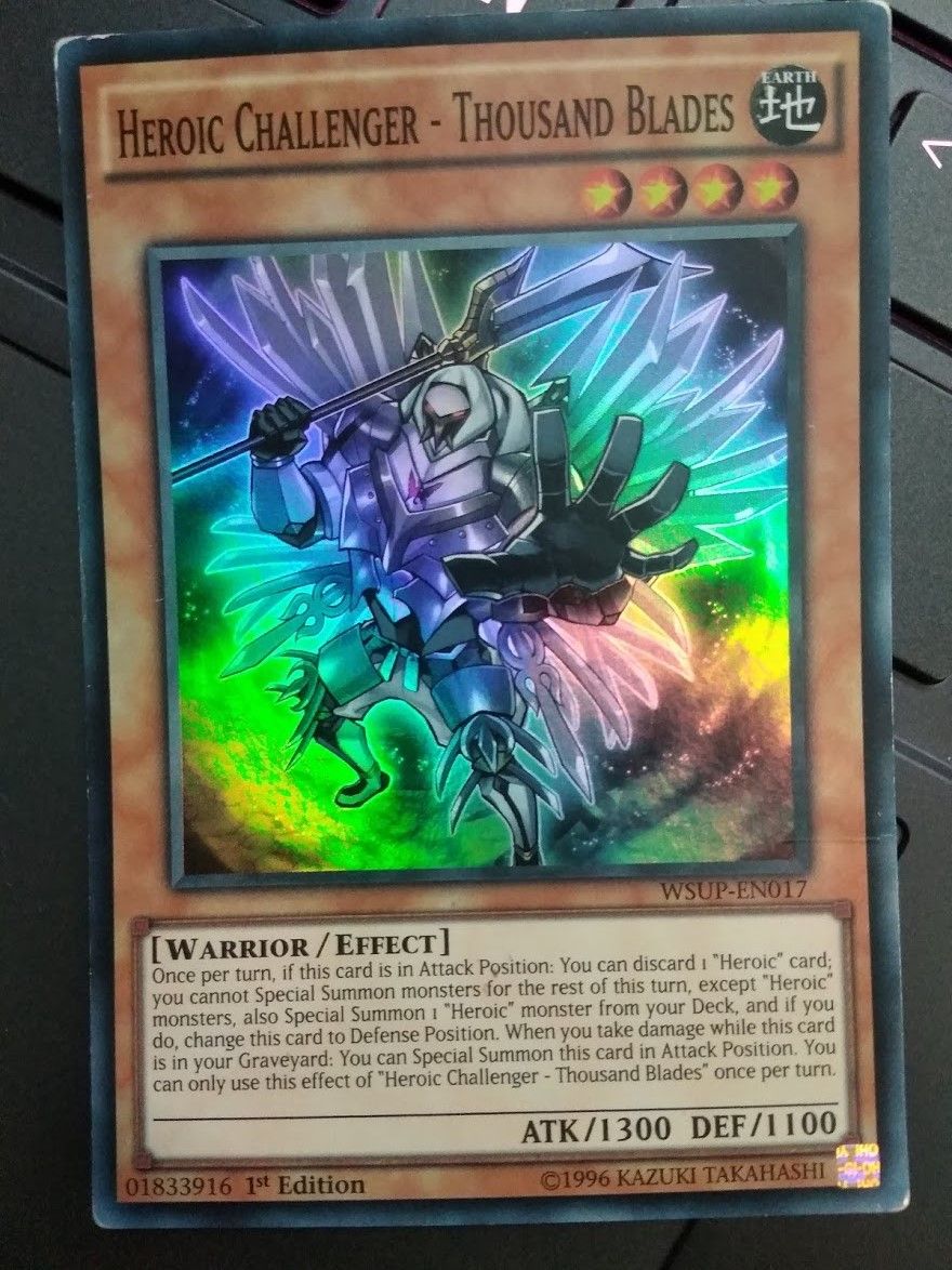 [ UK ] Heroic Challenger - Thousand Blades - WSUP-EN017 - Super Rare 1st Edition (Damaged 70%)