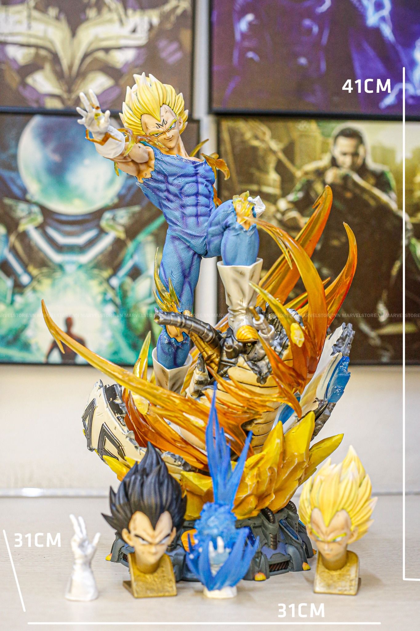MÔ HÌNH VEGETA BATTLE FORM GK 3 ĐẦU THAY THẾ LED 47CM