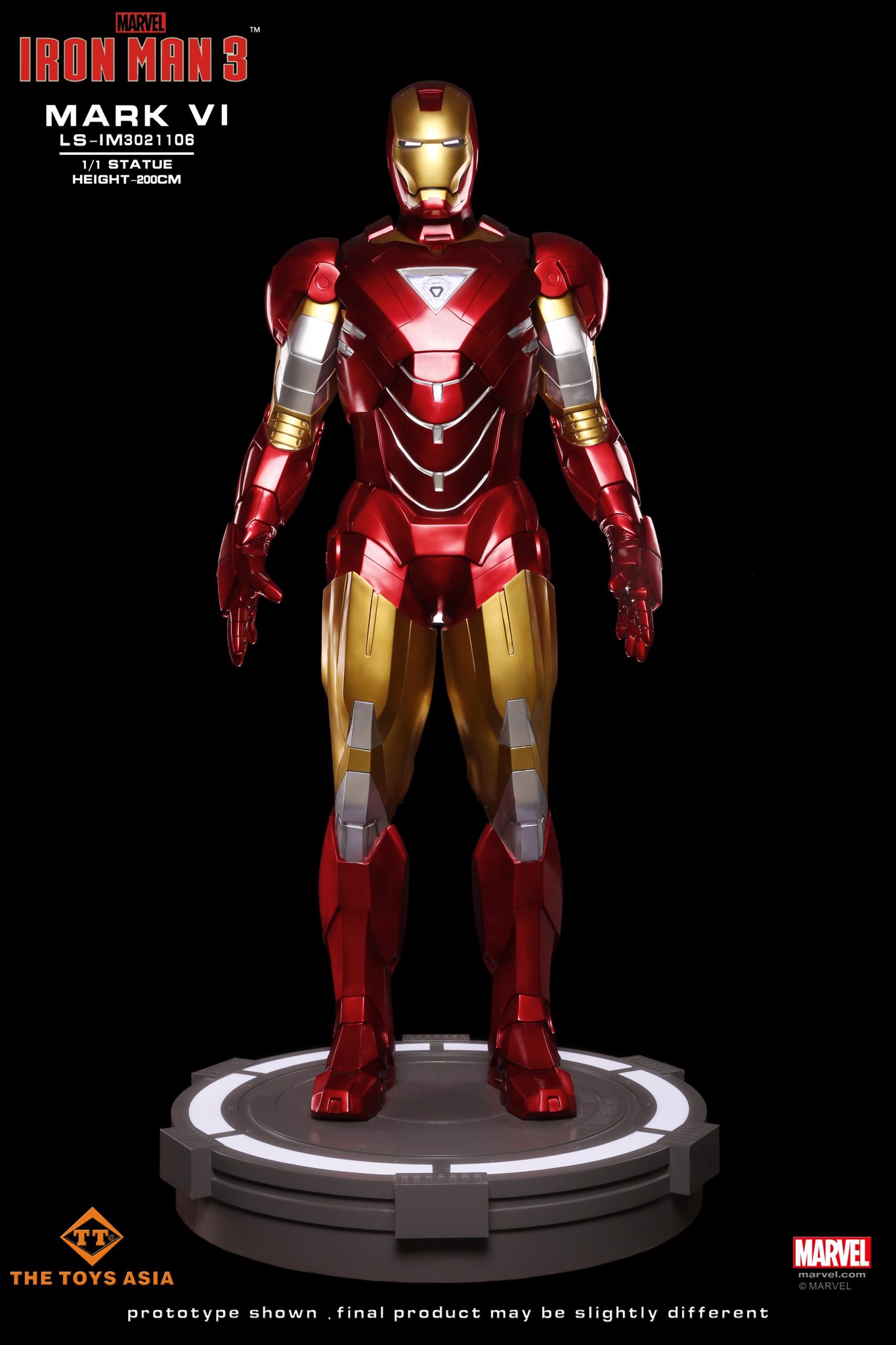 Mô hình tượng bán thân IRon Man Mark 50 Polystone tỉ lệ 12 cao 345