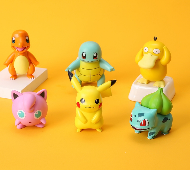 Vỉ đồ chơi mô hình Pokemon bằng nhựa 42 con nhiều size