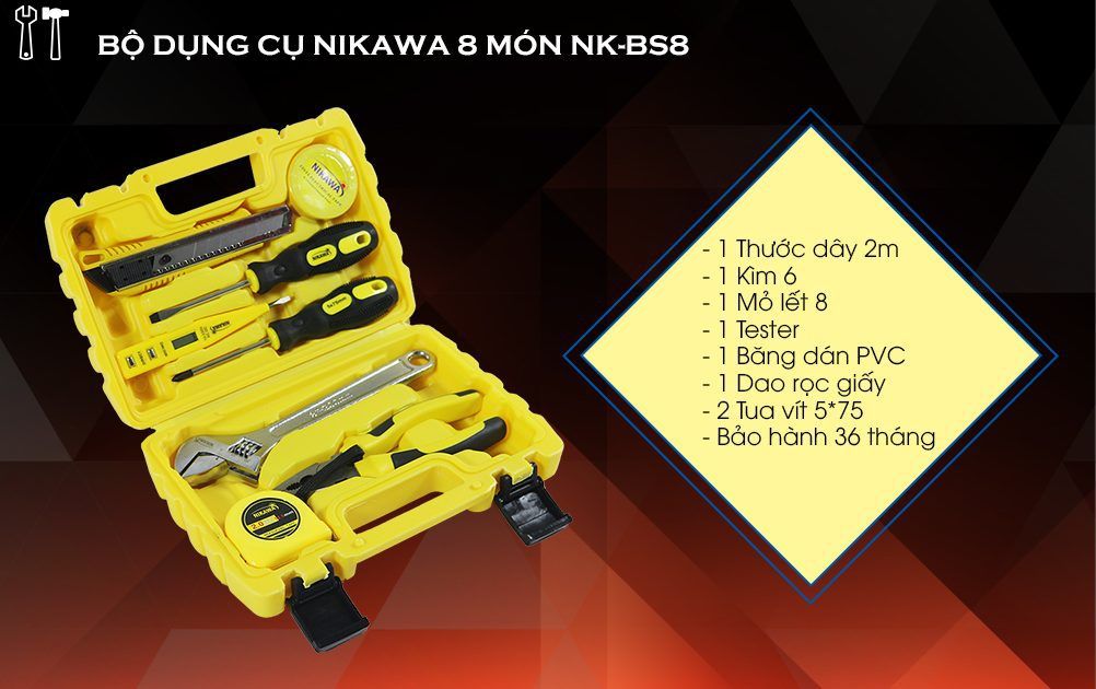 Bộ dụng cụ 8 món Nikawa NK-BS8