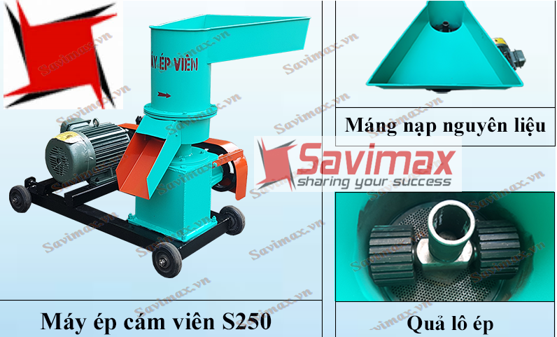 Máy ép viên trục đứng chưa động cơ TK250