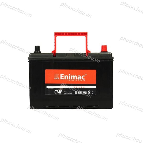 Bình ắc quy Enimac CMF 105D31L 12V-90AH tem nhãn đỏ đen ghi Maintenance Free và 5 sao