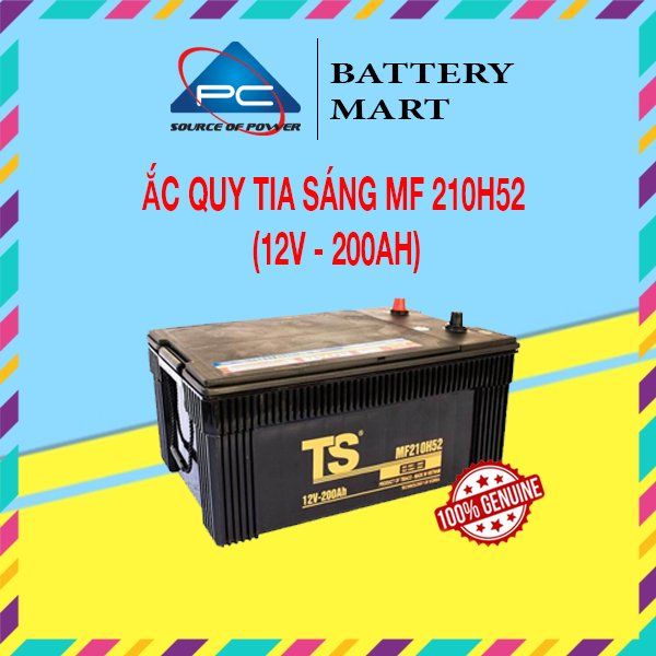 Ắc quy Tia Sáng MF210H52 12V-200Ah ảnh quảng cáo sản phẩm nổi bật tem vàng 100% Genuine