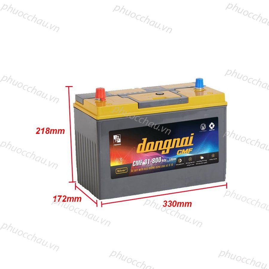 Ắc Quy Dong Nai CMF 31-800 (12V100Ah)