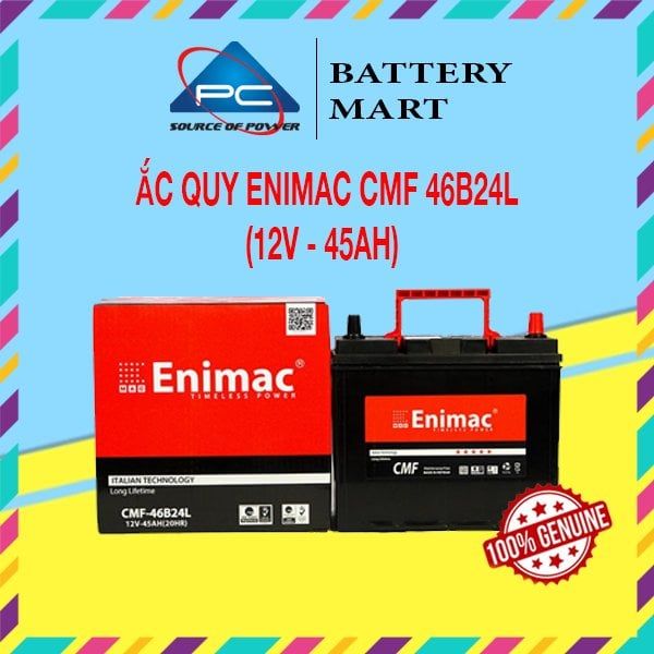 Bình Ắc Quy ENIMAC CMF 46B24 R/L(S) (12V-45AH)