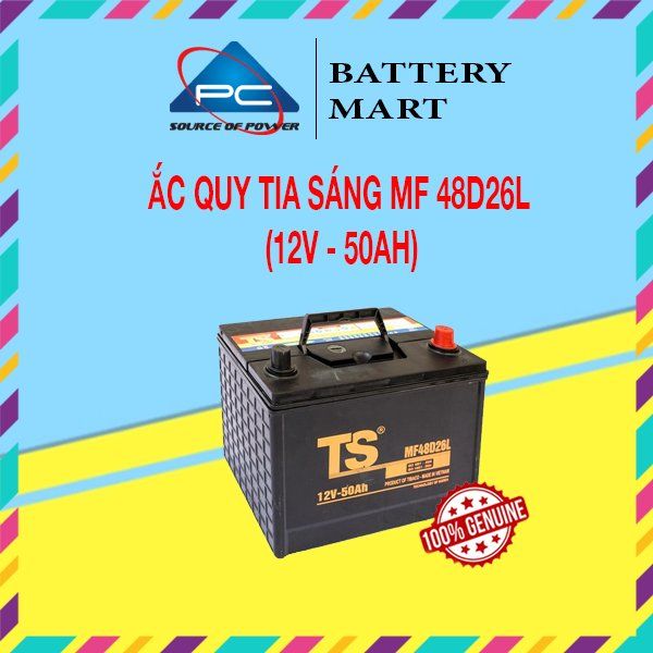 Ắc Quy Tia Sáng MF48D26 L/R 12V-50Ah