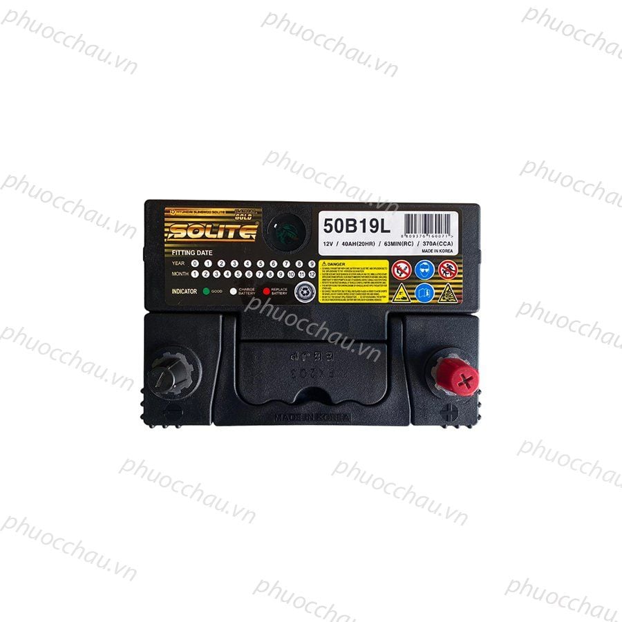 Ắc Quy Solite 50B19L (12V-40AH)