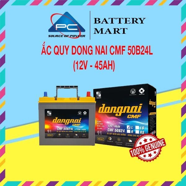 Ắc Quy Dong Nai CMF 50B24L (12V45Ah)