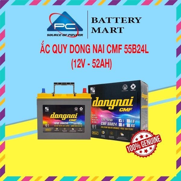 Ắc Quy Dong Nai CMF 55B24L (12V52Ah)