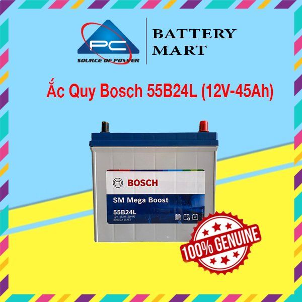 Ắc Quy BOSCH 55B24L/LS (12V-45AH)